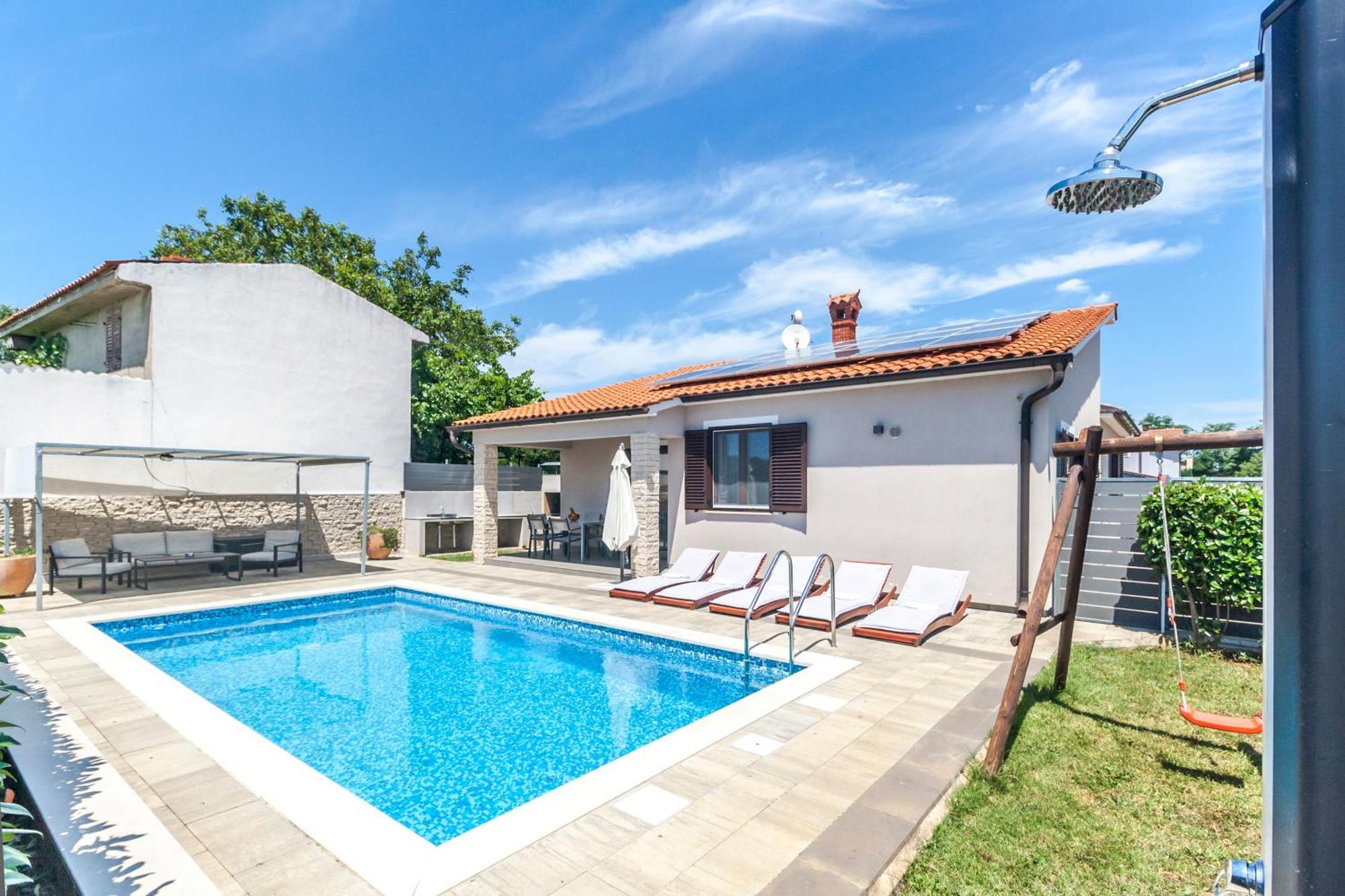Villa Gortan - Pool House For 7 Guests Near Pula Istria - Ferienhaus Istrien Marčana Esterno foto
