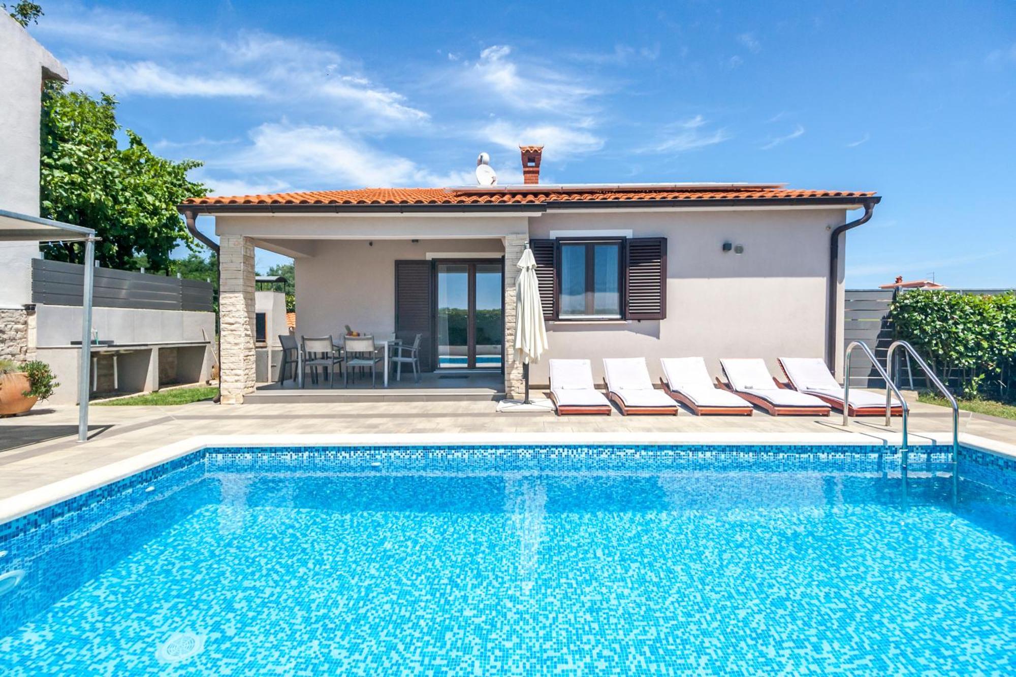 Villa Gortan - Pool House For 7 Guests Near Pula Istria - Ferienhaus Istrien Marčana Esterno foto